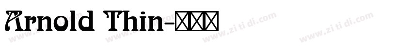 Arnold Thin字体转换